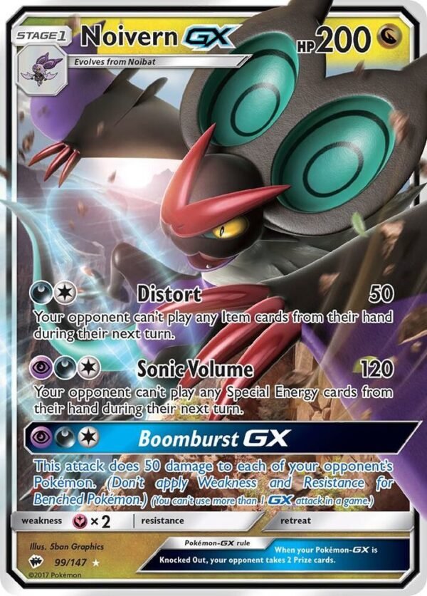 Noivern GX 99/147 Holofoil SM – Burning Shadows Noivern GX 99/147 Holofoil SM – Burning Shadows