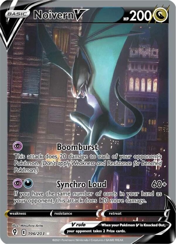 Noivern V (Alternate Full Art) 196/203 Holofoil SWSH07: Evolving Skies