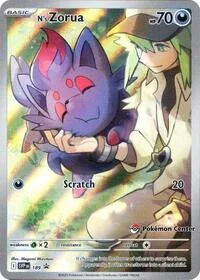 N's Zorua | 189 (Pokemon Center Exclusive) | Holofoil | SV: Scarlet & Violet Promo Cards N's Zorua | 189 (Pokemon Center Exclusive) | Holofoil | SV: Scarlet & Violet Promo Cards