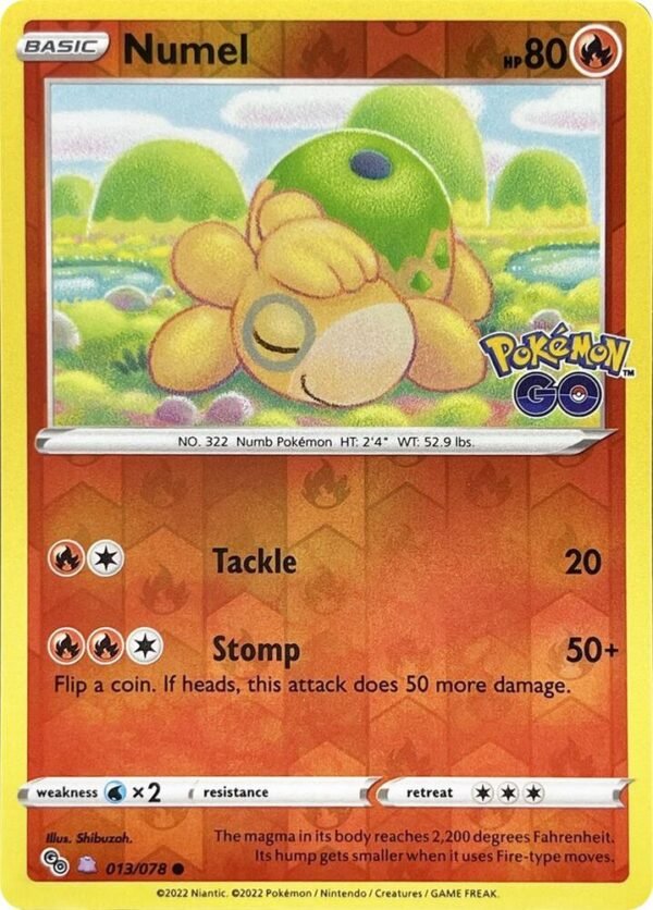 Numel (Peelable Ditto) 013/078 Reverse Holofoil Pokemon GO