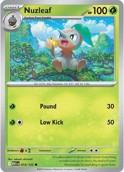 Nuzleaf 014/132 Reverse Holofoil ME01: Mega Evolution Nuzleaf 014/132 Reverse Holofoil ME01: Mega Evolution