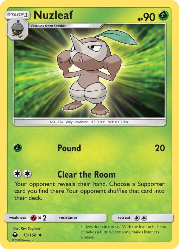 Nuzleaf 13/168 Normal SM – Celestial Storm
