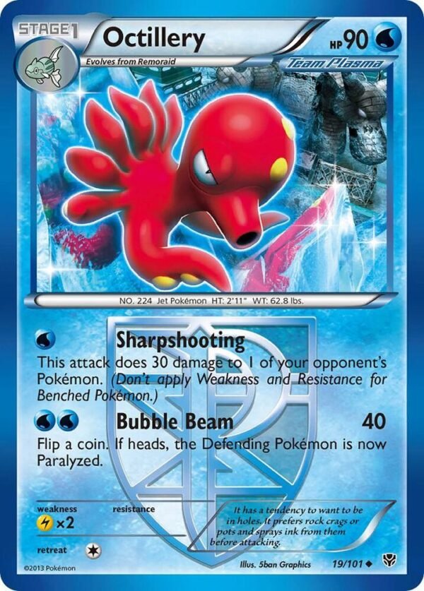 Octillery (Team Plasma) 19/101 Reverse Holofoil Plasma Blast