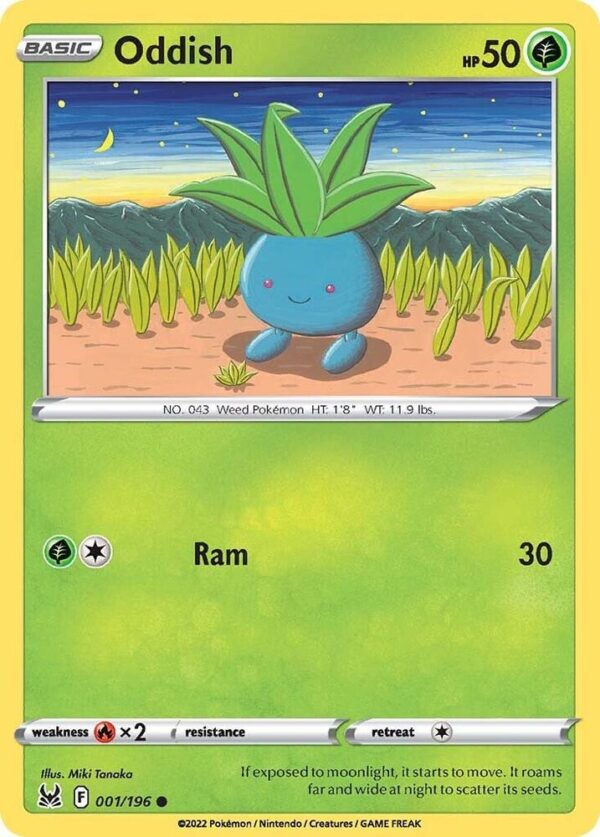 Oddish 001/196 Normal SWSH11: Lost Origin Oddish 001/196 Normal SWSH11: Lost Origin