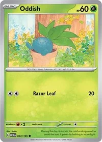 Oddish | 043/165 | Reverse Holofoil | SV: Scarlet & Violet 151