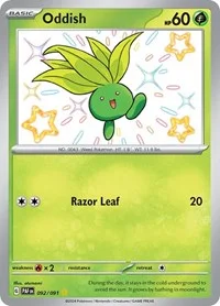 Oddish | 092/091 | Holofoil | SV: Paldean Fates