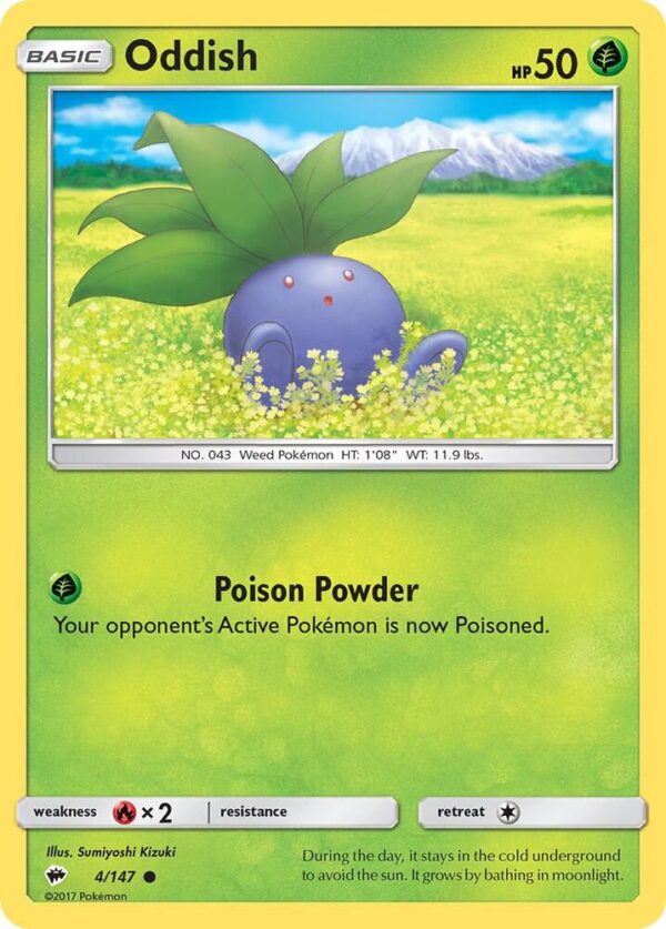 Oddish 4/147 Normal SM – Burning Shadows
