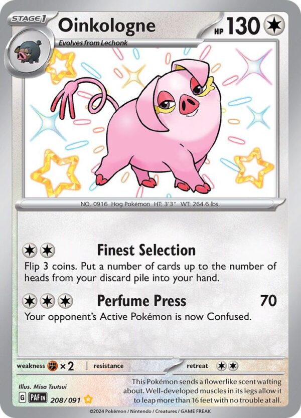 Oinkologne 208/091 Holofoil SV: Paldean Fates Oinkologne 208/091 Holofoil SV: Paldean Fates
