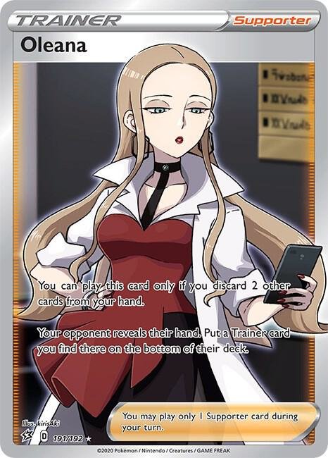 Oleana (Full Art) 191/192 Holofoil SWSH02: Rebel Clash