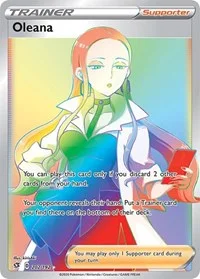Oleana (Secret) | 202/192 | Holofoil | SWSH02: Rebel Clash