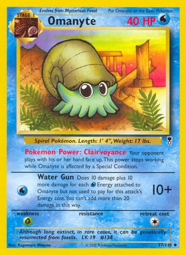 Omanyte 057/110 Reverse Holofoil Legendary Collection Omanyte 057/110 Reverse Holofoil Legendary Collection