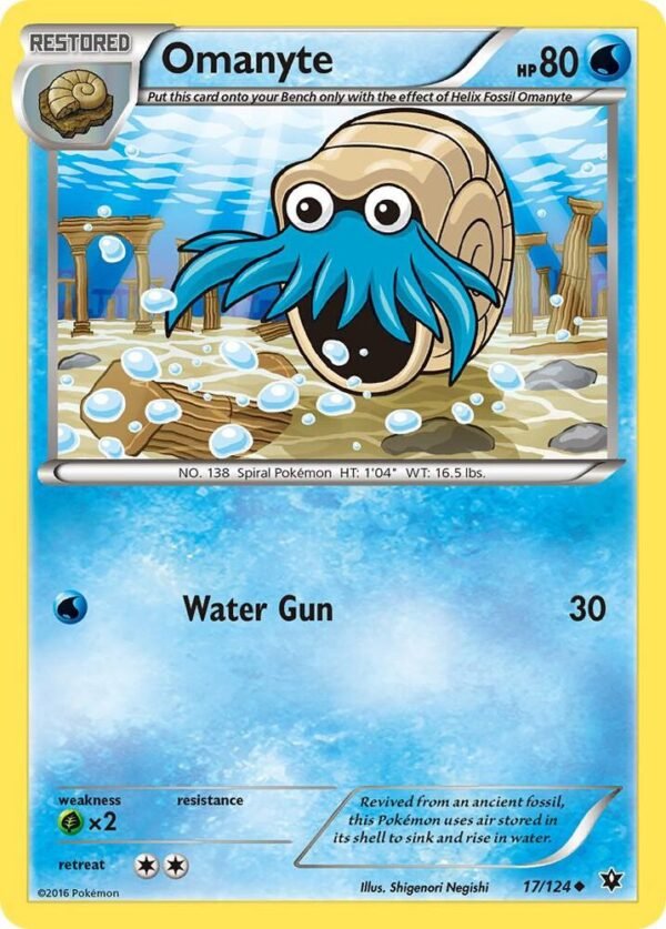 Omanyte 17/124 Normal XY – Fates Collide