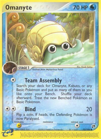 Omanyte 70/100 Reverse Holofoil Sandstorm Omanyte 70/100 Reverse Holofoil Sandstorm