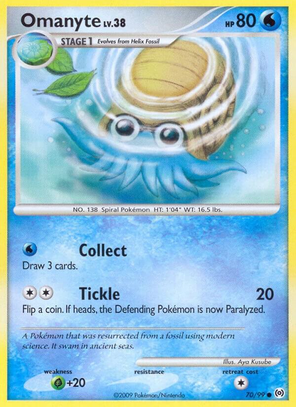 Omanyte 70/99 Reverse Holofoil Arceus