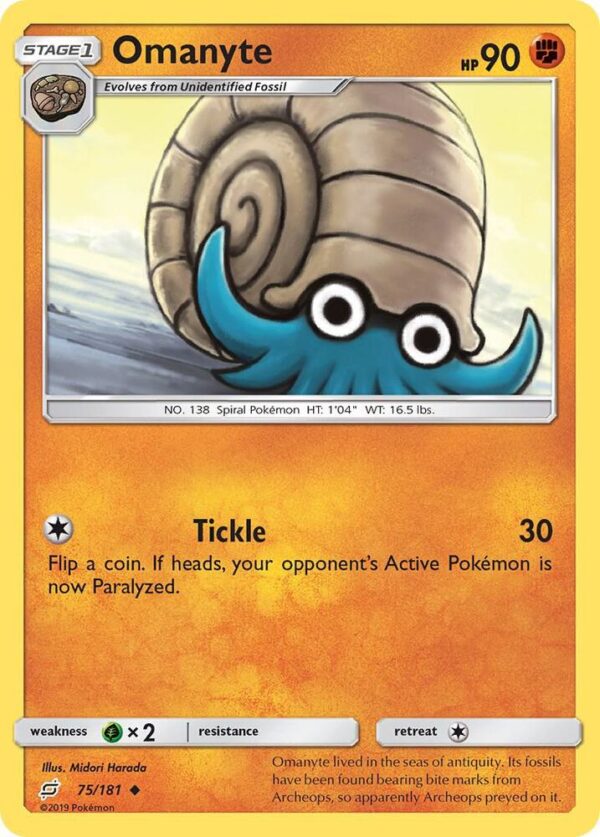 Omanyte 75/181 Reverse Holofoil SM – Team Up