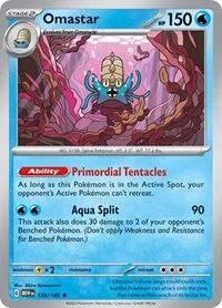 Omastar | 139/165 | Holofoil | SV: Scarlet & Violet 151