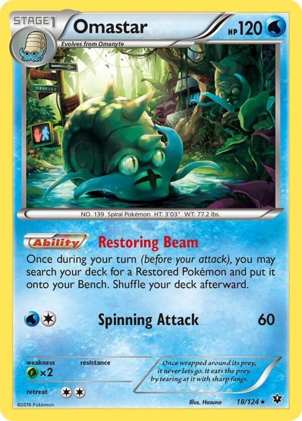 Omastar 18/124 Normal XY – Fates Collide Omastar 18/124 Normal XY – Fates Collide