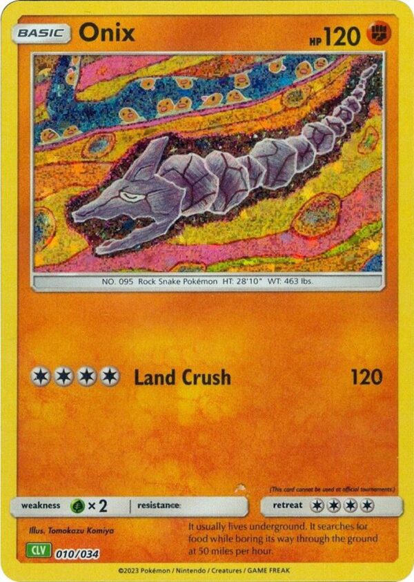 Onix 010/034 Holofoil Trading Card Game Classic