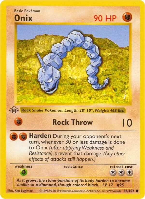 Onix 056/102 1st Edition Base Set (Shadowless)