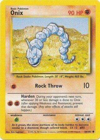 Onix 056/102 Normal Base Set Onix 056/102 Normal Base Set
