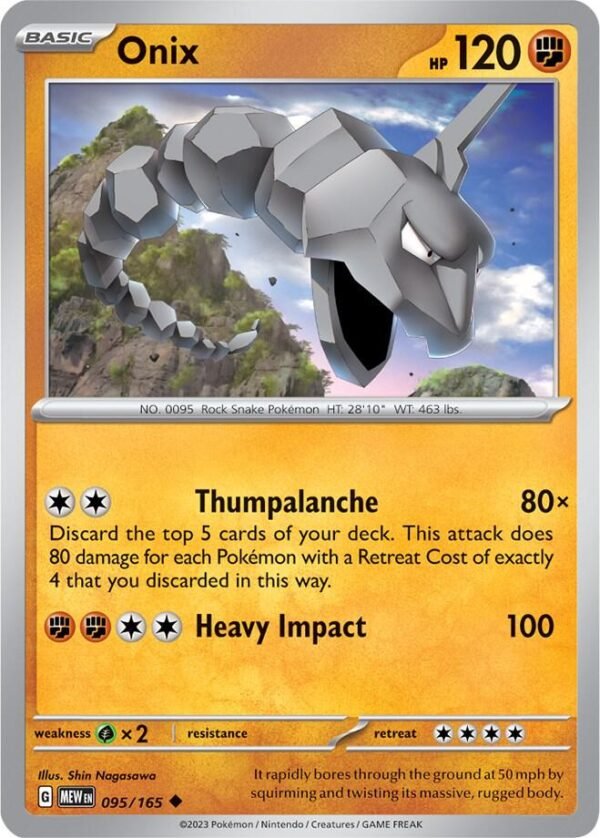 Onix 095/165 Reverse Holofoil SV: Scarlet & Violet 151
