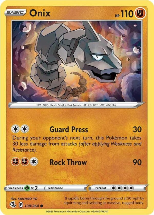 Onix 138/264 Normal SWSH08: Fusion Strike