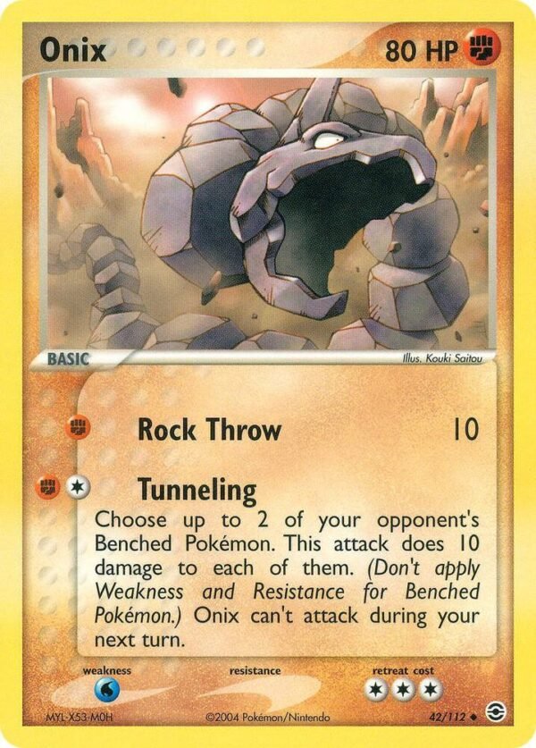 Onix 42/112 Reverse Holofoil FireRed & LeafGreen Onix 42/112 Reverse Holofoil FireRed & LeafGreen