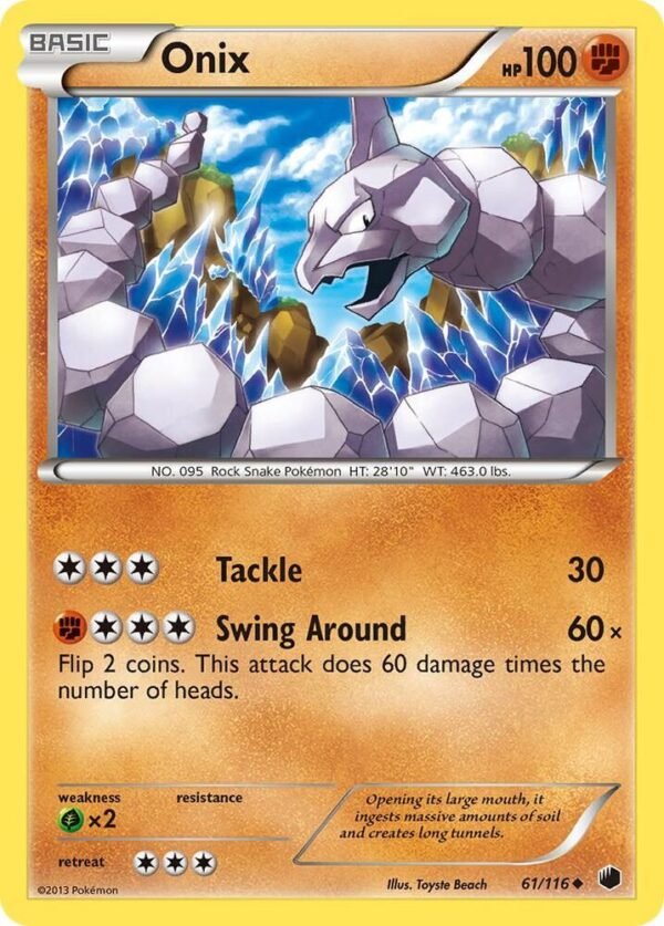 Onix 61/116 Reverse Holofoil Plasma Freeze Onix 61/116 Reverse Holofoil Plasma Freeze
