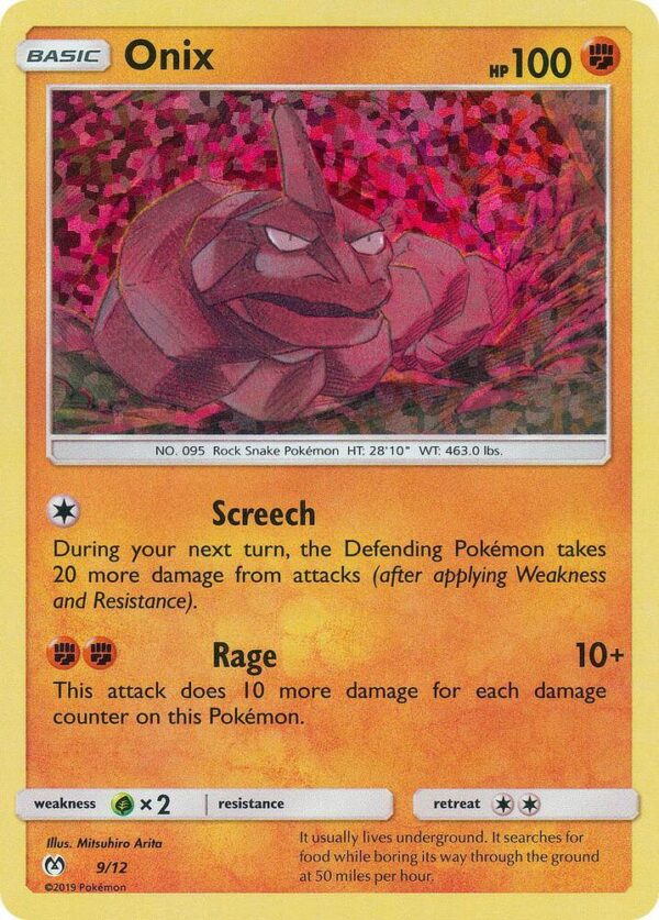 Onix 9/12 009/012 Holofoil McDonald’s Promos 2019