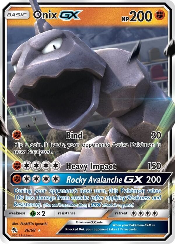 Onix GX 36/68 Holofoil Hidden Fates Onix GX 36/68 Holofoil Hidden Fates