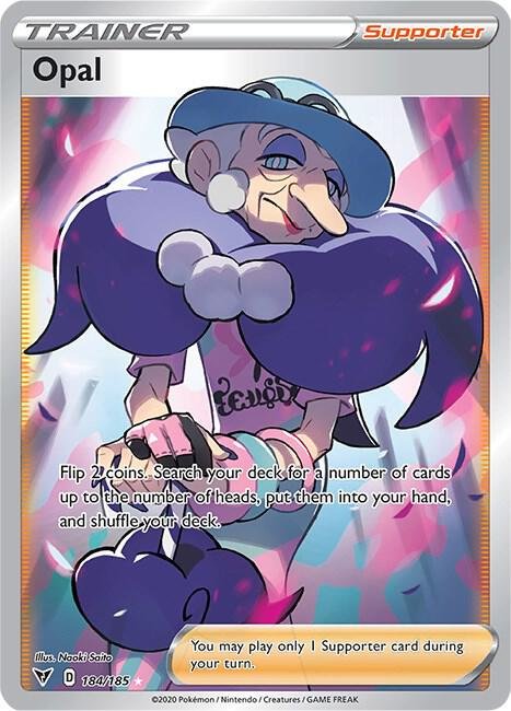 Opal (Full Art) 184/185 Holofoil SWSH04: Vivid Voltage Opal (Full Art) 184/185 Holofoil SWSH04: Vivid Voltage
