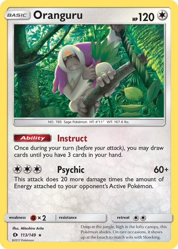 Oranguru 113/149 Holofoil SM Base Set Oranguru 113/149 Holofoil SM Base Set