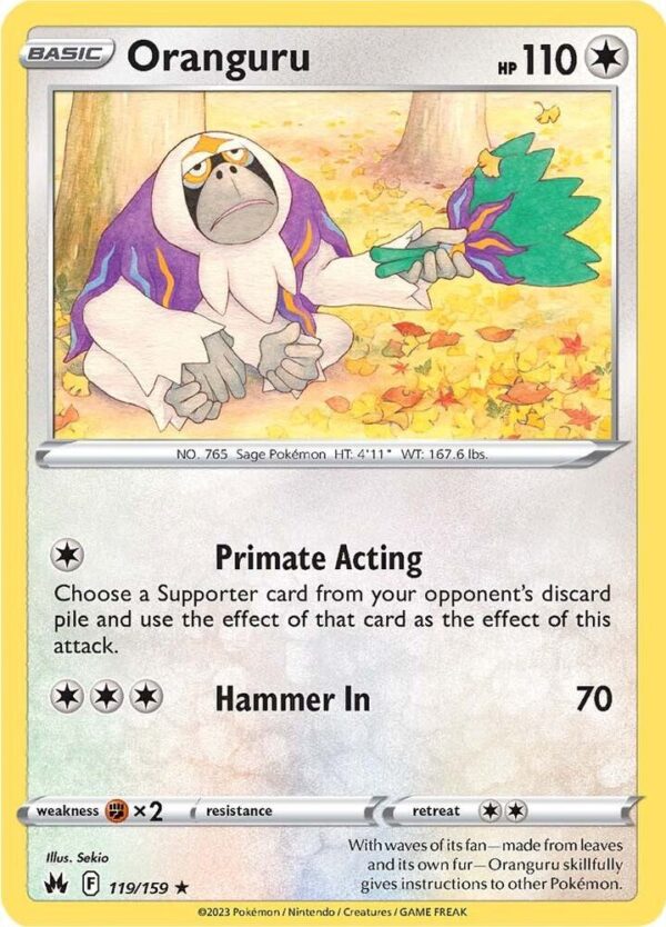 Oranguru 119/159 Normal Crown Zenith