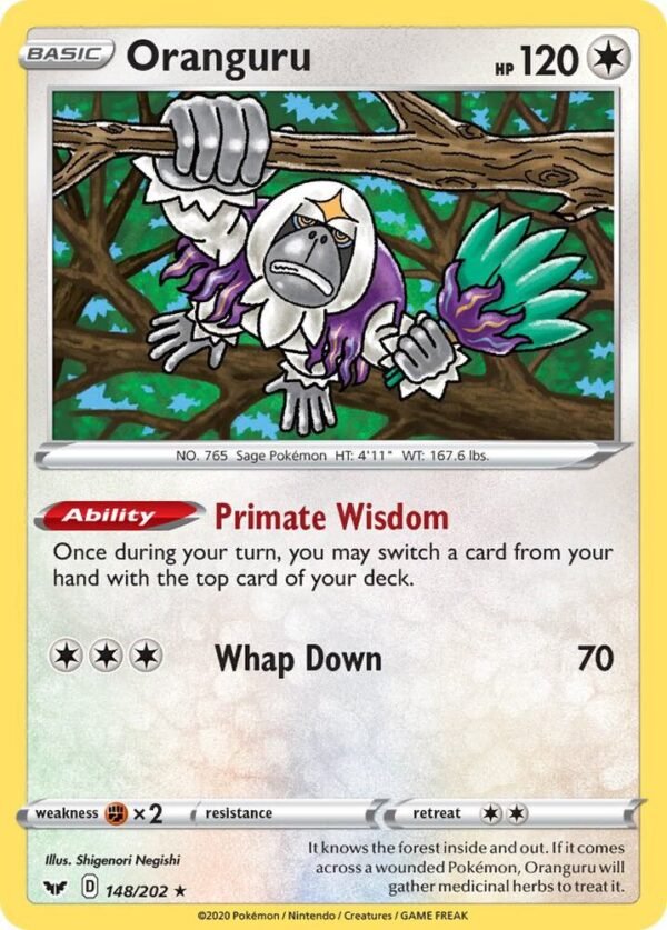 Oranguru 148/202 Holofoil SWSH01: Sword & Shield Base Set