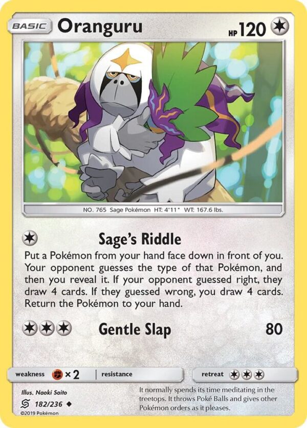 Oranguru 182/236 Reverse Holofoil SM – Unified Minds Oranguru 182/236 Reverse Holofoil SM – Unified Minds
