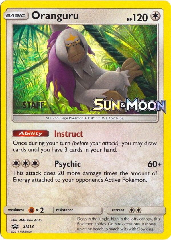 Oranguru SM13 (Prerelease) [Staff] Holofoil SM Promos