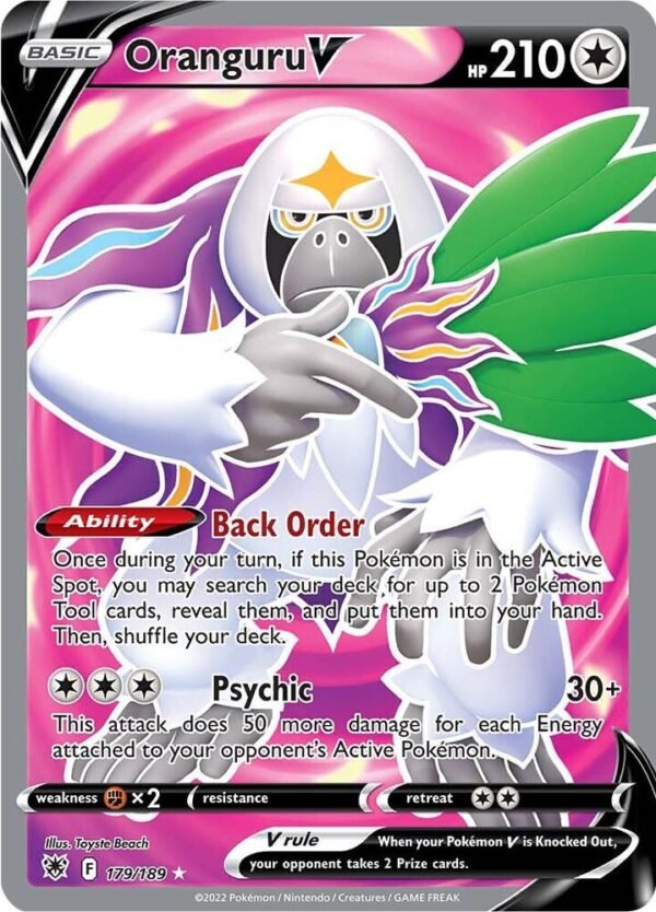 Oranguru V (Full Art) 179/189 Holofoil SWSH10: Astral Radiance