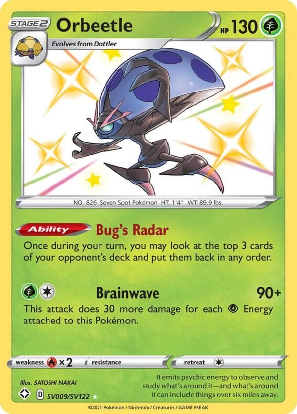 Orbeetle SV009/SV122 Holofoil Shining Fates: Shiny Vault