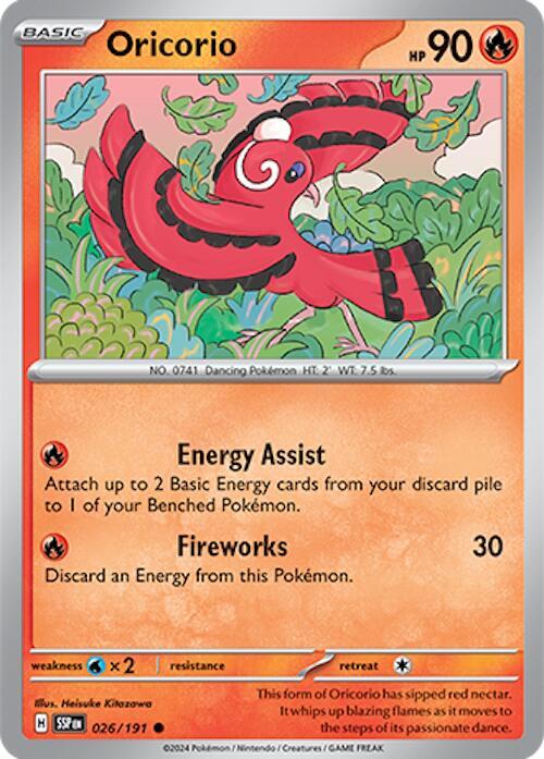 Oricorio 026/191 Reverse Holofoil SV08: Surging Sparks