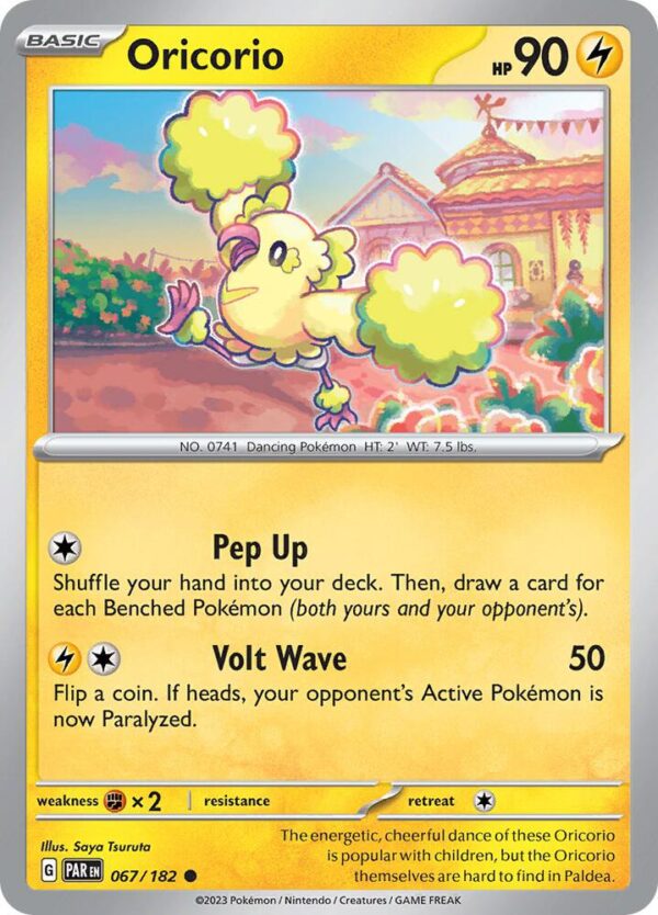 Oricorio 067/182 Reverse Holofoil SV04: Paradox Rift