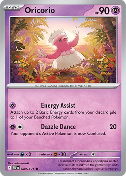 Oricorio 089/191 Reverse Holofoil SV08: Surging Sparks Oricorio 089/191 Reverse Holofoil SV08: Surging Sparks