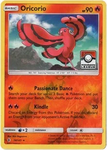 Oricorio | 14/145 (Pokemon League) | 014/145 | Reverse Holofoil | League & Championship Cards