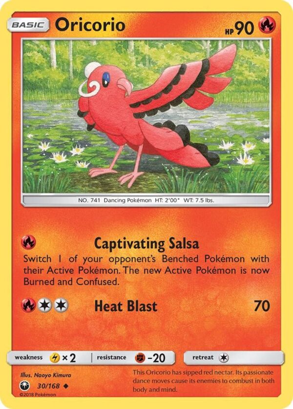 Oricorio (30) 30/168 Reverse Holofoil SM – Celestial Storm Oricorio (30) 30/168 Reverse Holofoil SM – Celestial Storm