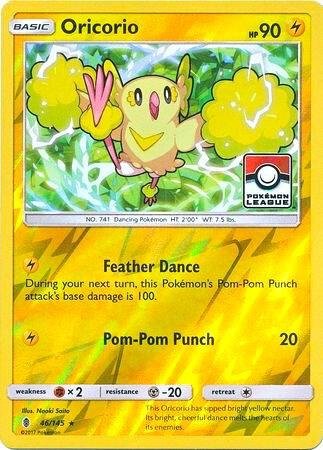 Oricorio 46/145 (Pokemon League) 046/145 Reverse Holofoil League & Championship Cards