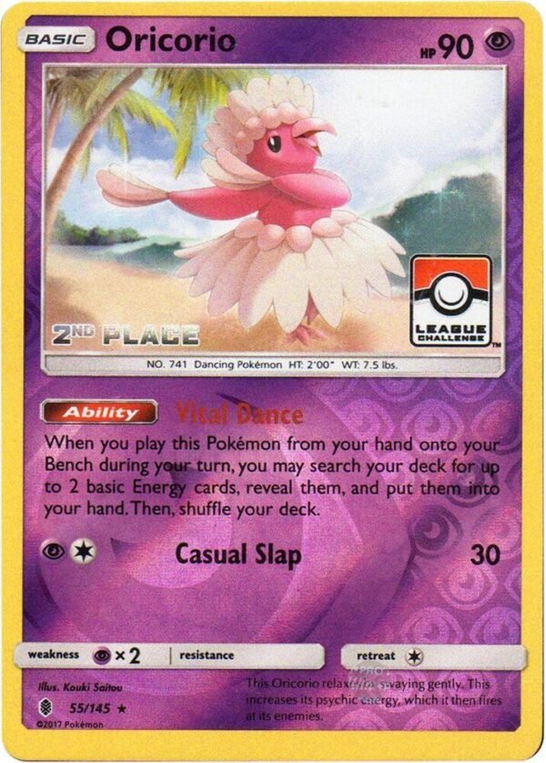 Oricorio 55/145 (League Challenge) [2nd Place] 055/145 Reverse Holofoil League & Championship Cards