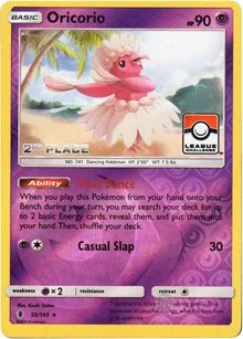Oricorio | 55/145 (League Challenge) [2nd Place] | 055/145 | Reverse Holofoil | League & Championship Cards