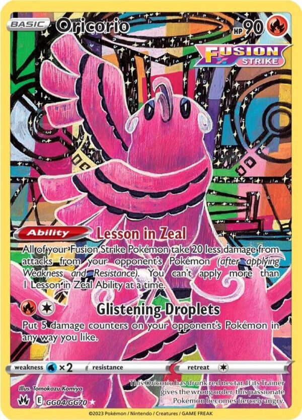 Oricorio GG04/GG70 Holofoil Crown Zenith: Galarian Gallery Oricorio GG04/GG70 Holofoil Crown Zenith: Galarian Gallery