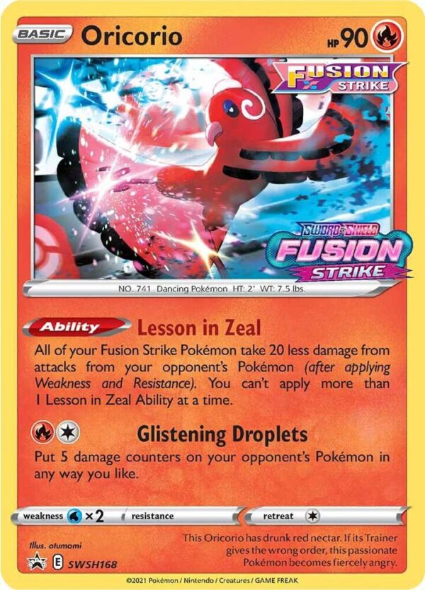 Oricorio SWSH168 (Prerelease) Holofoil SWSH: Sword & Shield Promo Cards