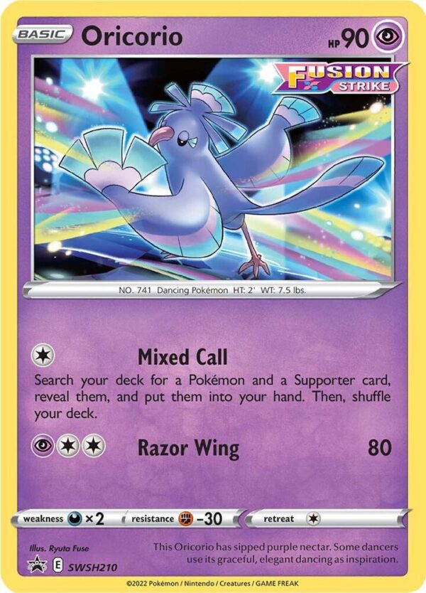 Oricorio SWSH210 Holofoil SWSH: Sword & Shield Promo Cards Oricorio SWSH210 Holofoil SWSH: Sword & Shield Promo Cards