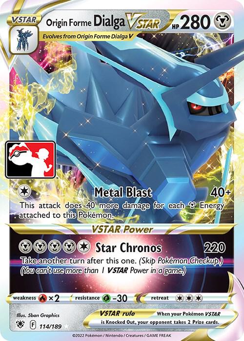 Origin Forme Dialga VSTAR 114/189 Holofoil Prize Pack Series Cards